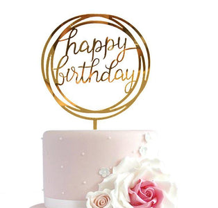Happy Birthday Luxury Cake Topper - MARLENKA Enterprises